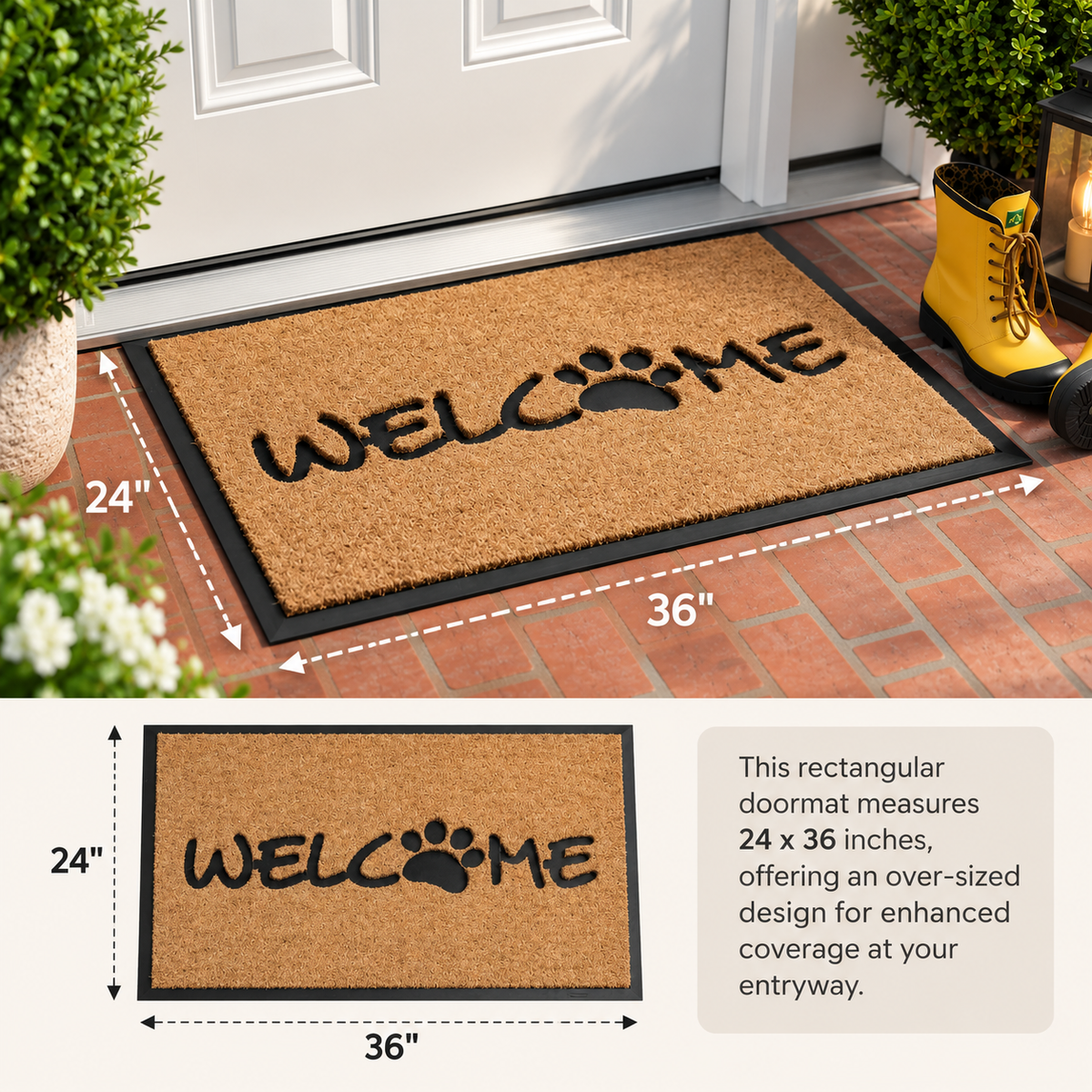 Welcome Paw Pet Doormat