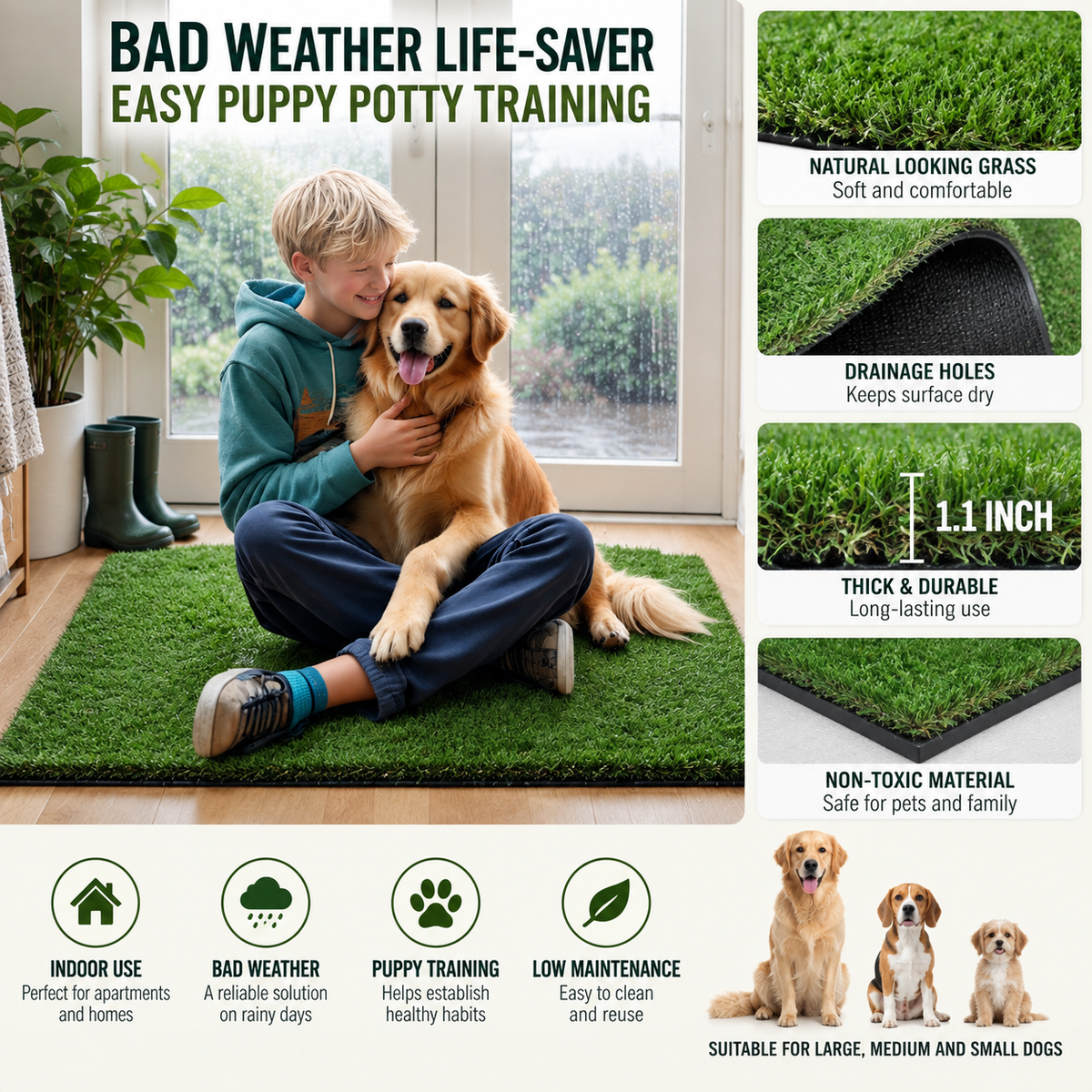 Pet Training Grass Pad