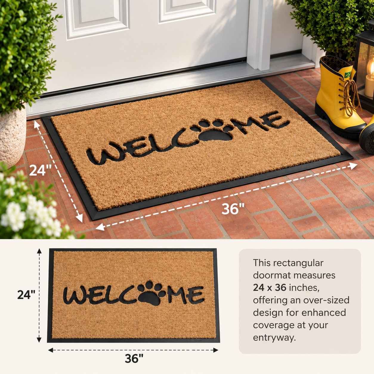 Welcome Paw Pet Doormat